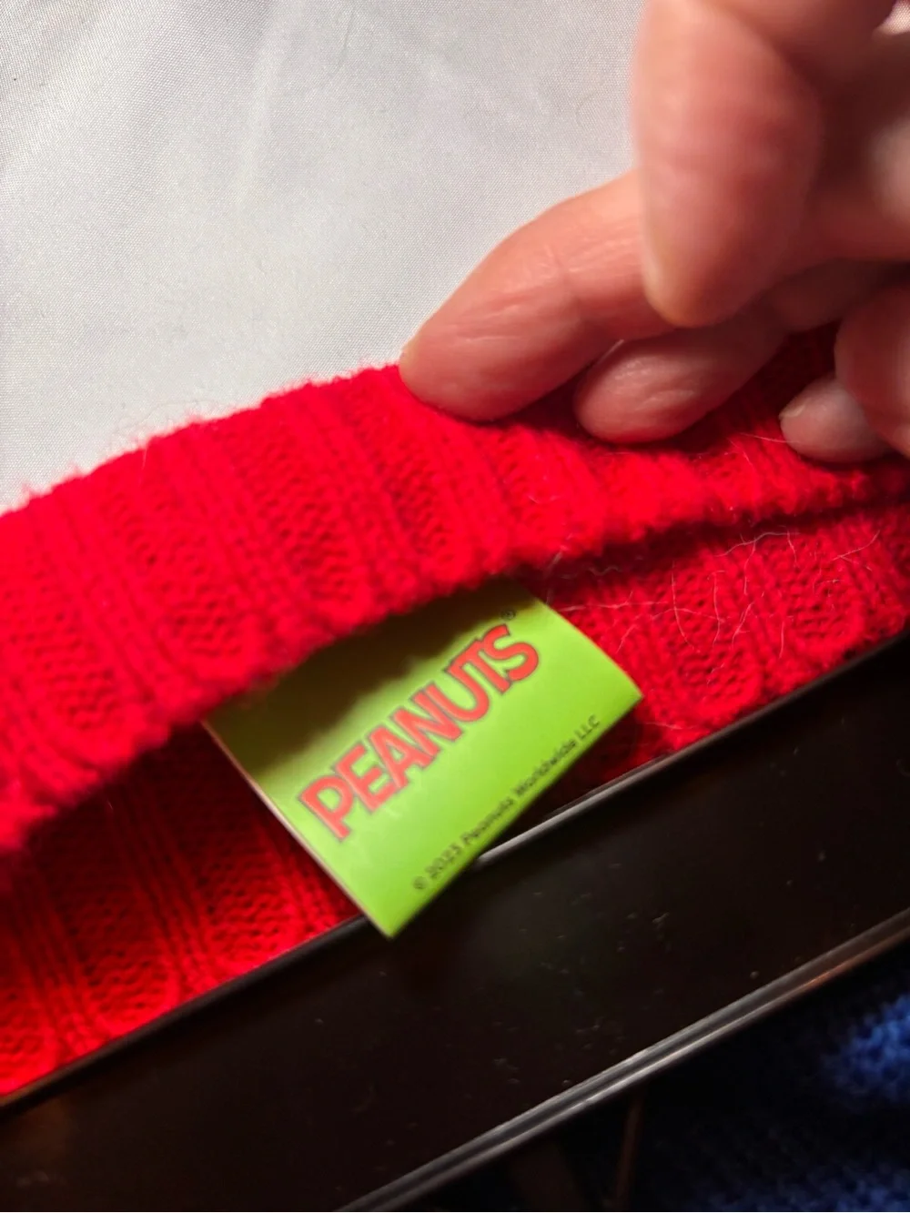 Peanuts blue knit